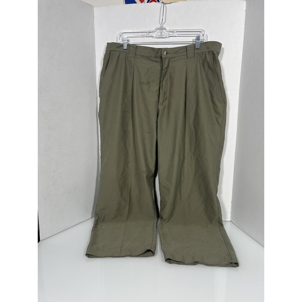 Columbia GRT Men's Pants 38x32 Large OLIVE Pleated Lightweight Comfortable 105
